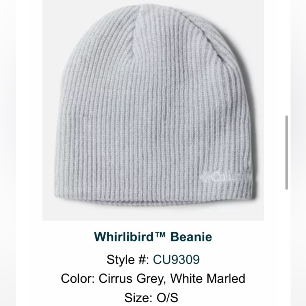 NEW Columbia Whirlibird Beanie - Cirrus Grey - Picture 2 of 5